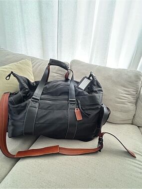 Coach | Bags | Coach Black Voyager 52 Sport Calf Leather Duffel
